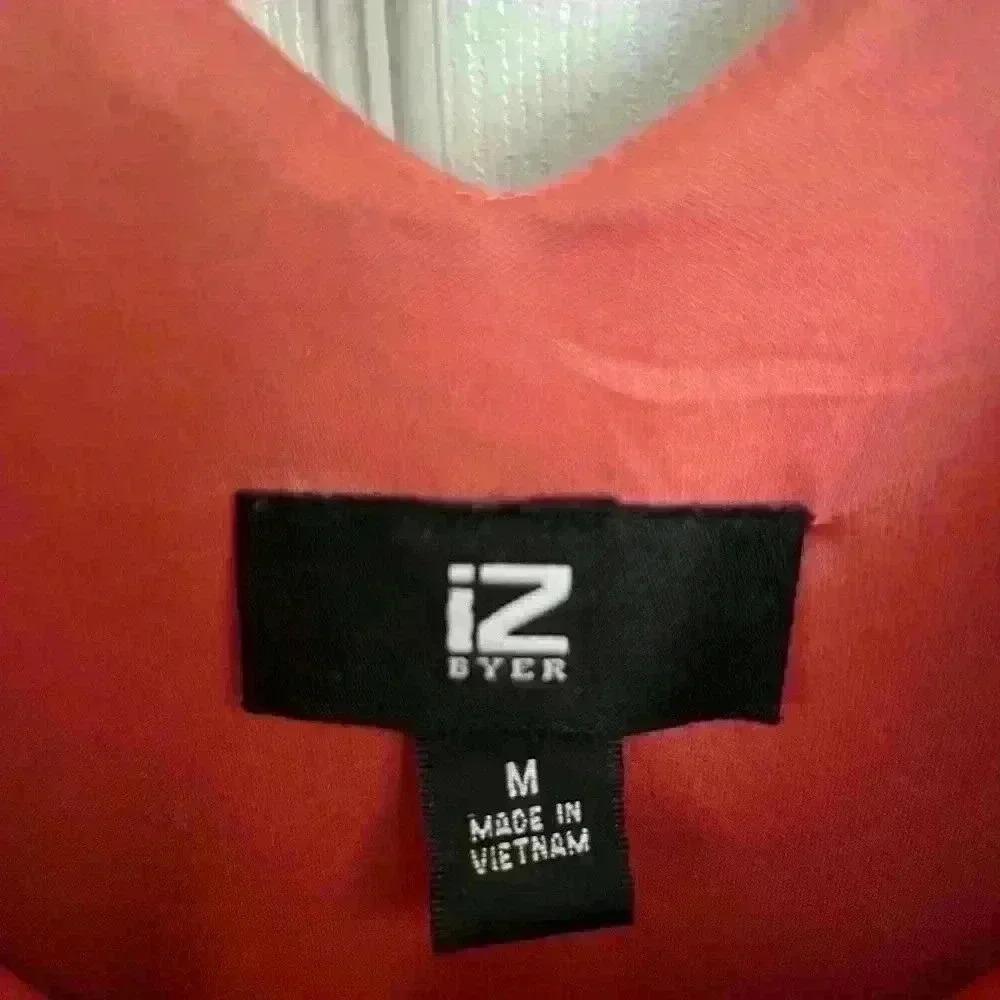Coral tank dress with button detail - Picture 2 of 4